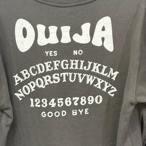 Ouija Mystifying Oracle Unisex Sweatshirt Spooky Print Cotton/Polyester Gray L - Picture 3 of 5